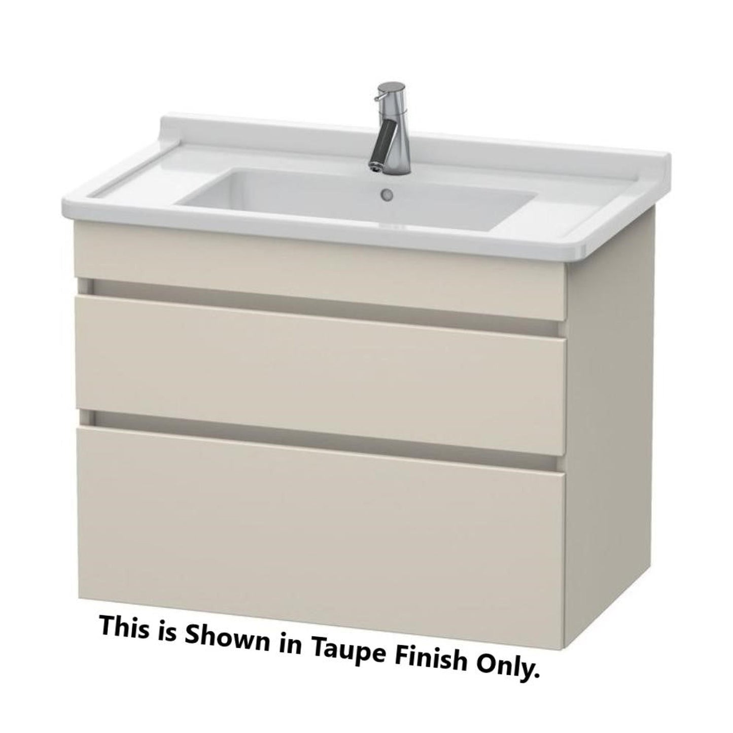 Duravit DuraStyle 31" x 24" x 18" Two Drawer Wall-Mount Vanity Unit in Taupe and White (DS648809118)