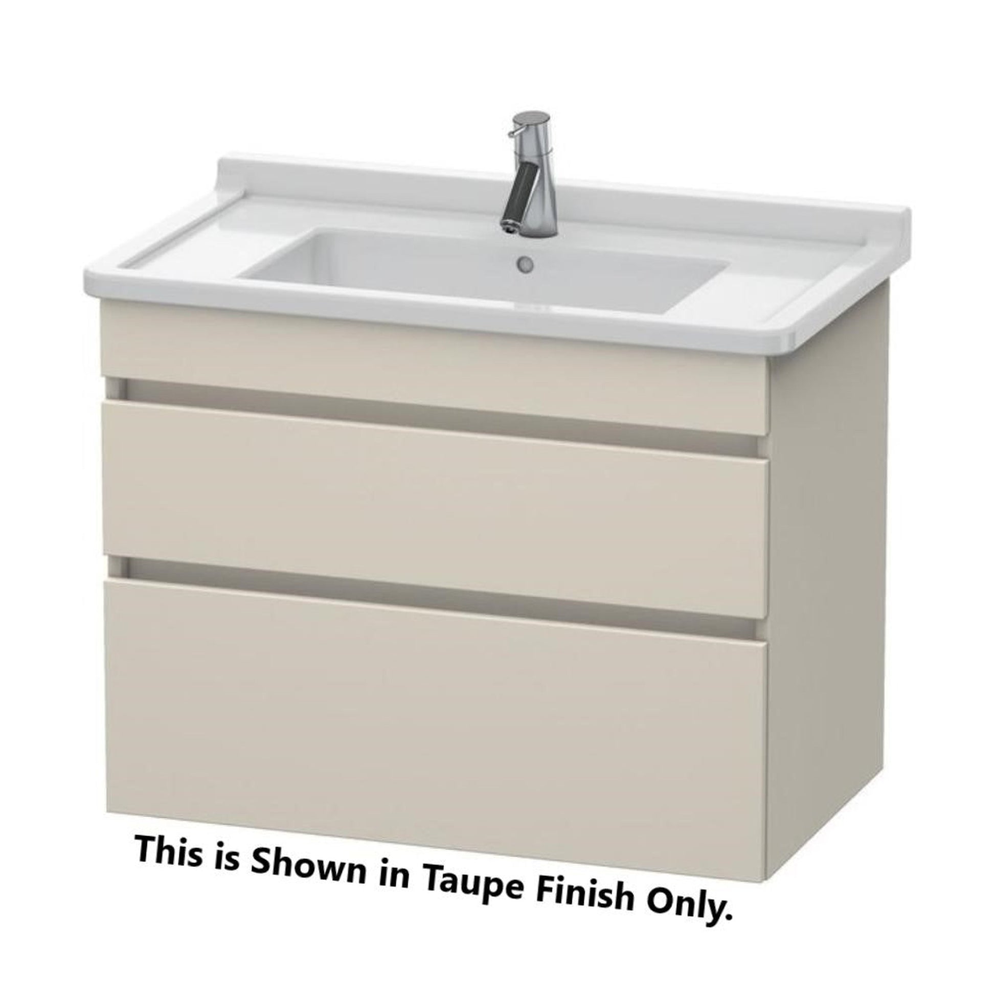 Duravit DuraStyle 31" x 24" x 18" Two Drawer Wall-Mount Vanity Unit in Taupe and White (DS648809118)