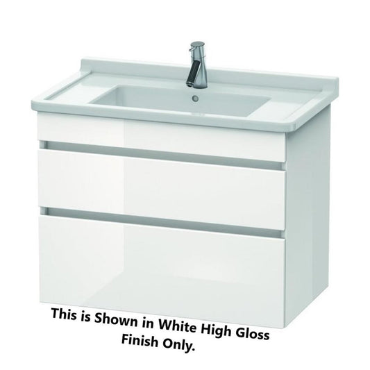 Duravit DuraStyle 31" x 24" x 18" Two Drawer Wall-Mount Vanity Unit in White High Gloss and White Matt (DS648802218)