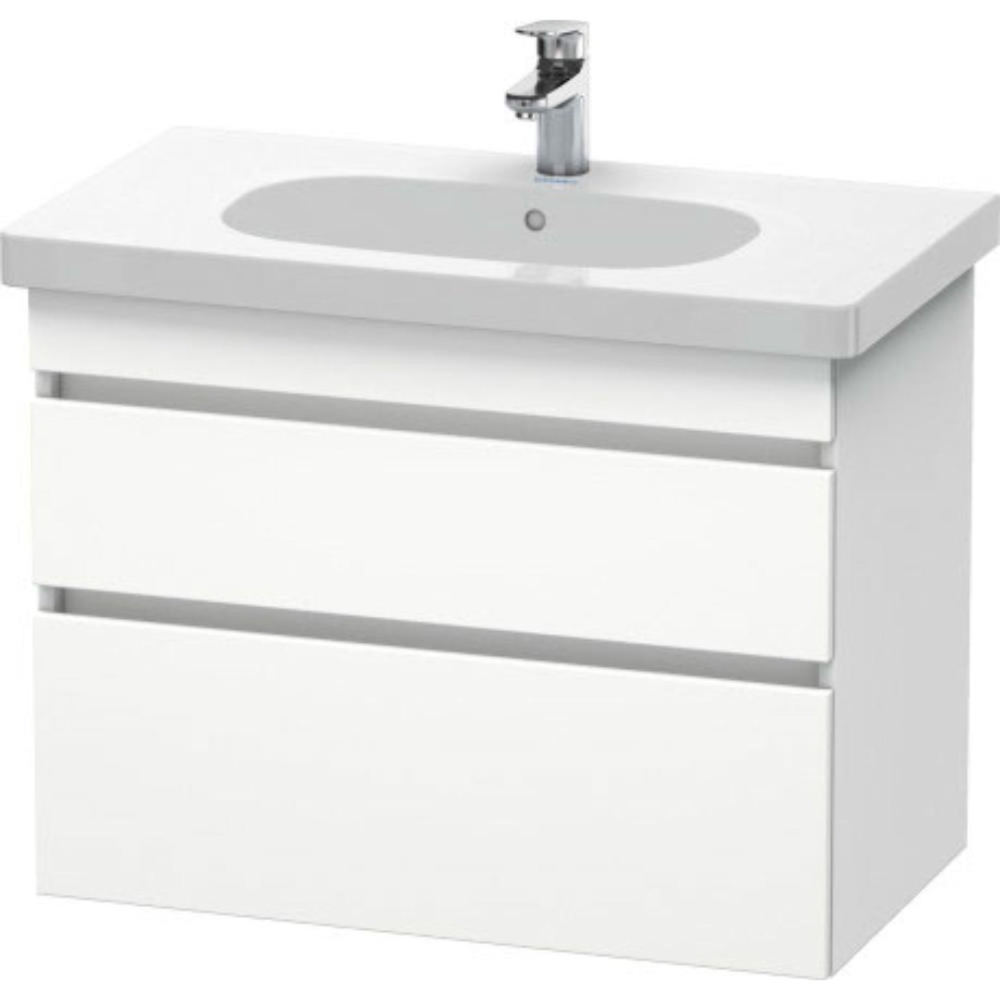 Duravit DuraStyle 31" x 24" x 18" Two Drawer Wall-Mount Vanity Unit in White Matt (DS648401818)