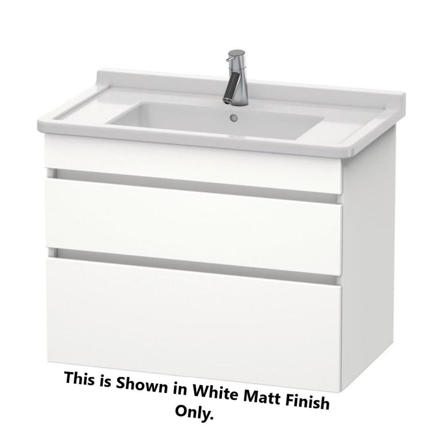 Duravit DuraStyle 31" x 24" x 18" Two Drawer Wall-Mount Vanity Unit in White Matt and Basalt (DS648801843)