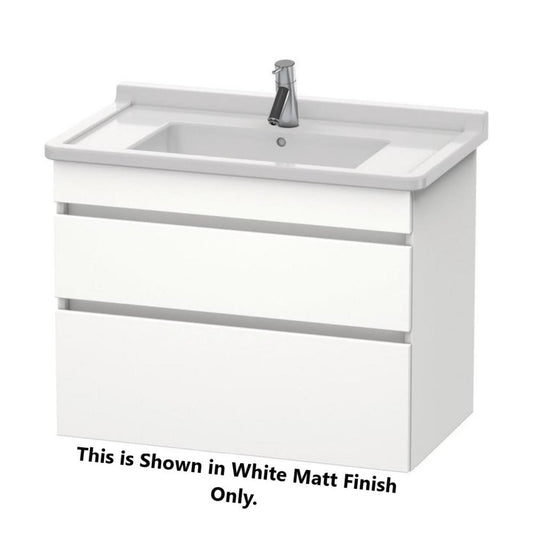 Duravit DuraStyle 31" x 24" x 18" Two Drawer Wall-Mount Vanity Unit in White Matt and Basalt (DS648801843)