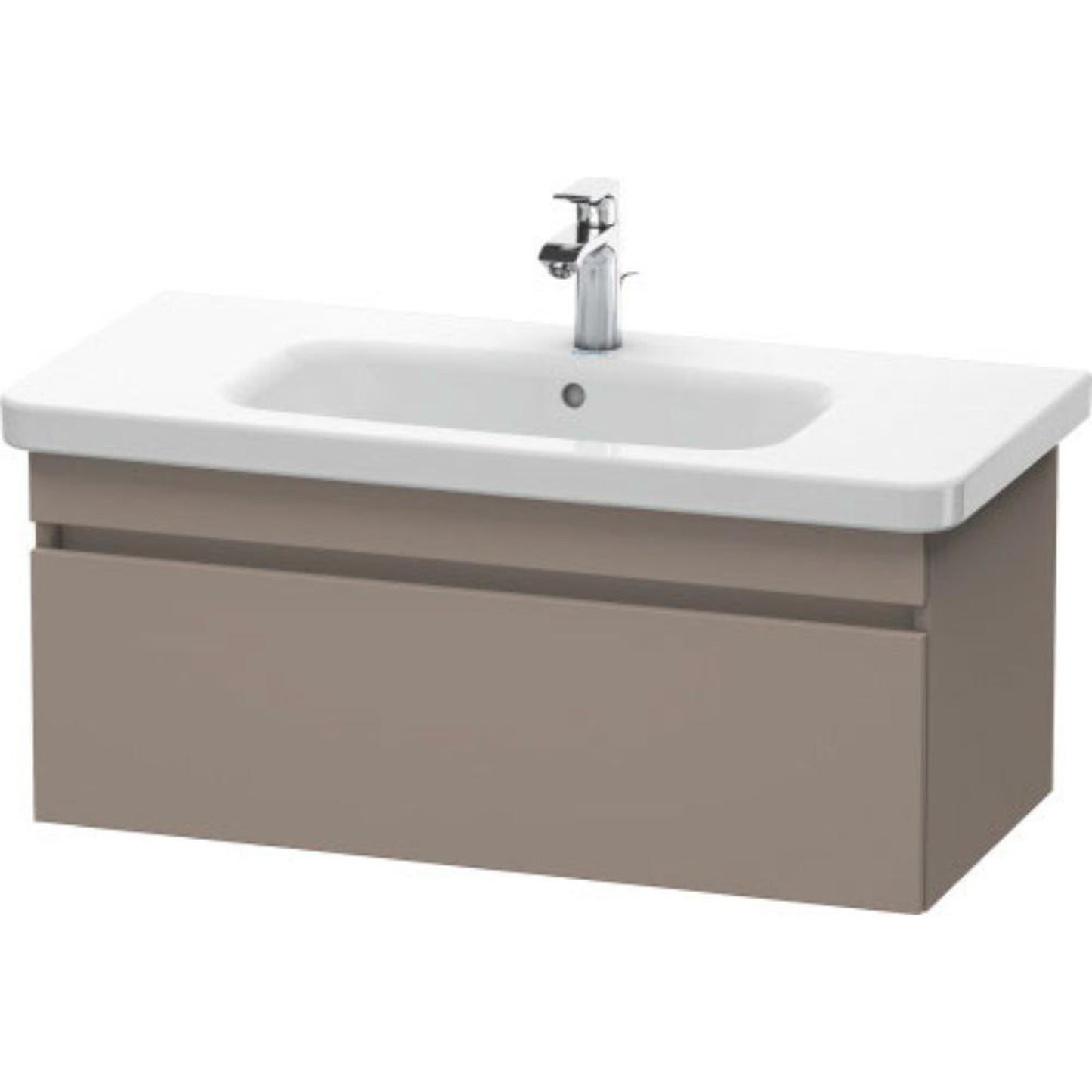 Duravit DuraStyle 37" x 16" x 18" One Drawer Wall-Mount Vanity Unit in Basalt (DS638204343)