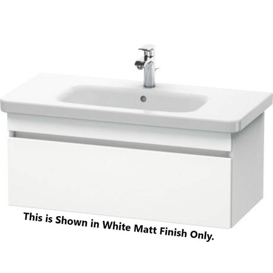 Duravit DuraStyle 37" x 16" x 18" One Drawer Wall-Mount Vanity Unit in Chestnut Dark and Basalt (DS638205343)