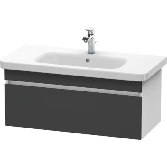 Duravit DuraStyle 37" x 16" x 18" One Drawer Wall-Mount Vanity Unit in Graphite and White (DS638204918)