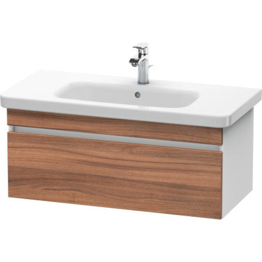 Duravit DuraStyle 37" x 16" x 18" One Drawer Wall-Mount Vanity Unit in Natural Walnut and White (DS638207918)