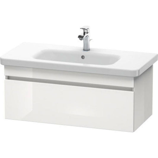 Duravit DuraStyle 37" x 16" x 18" One Drawer Wall-Mount Vanity Unit in White High Gloss (DS638202222)