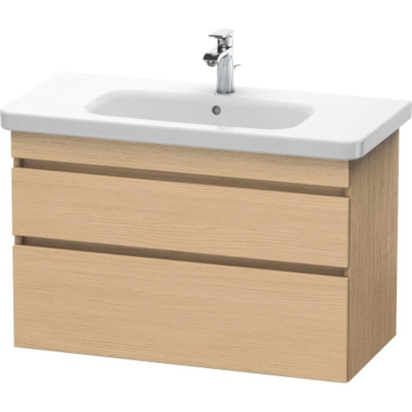 Duravit DuraStyle 37" x 24" x 18" Two Drawer Wall-Mount Vanity Unit in Natural Oak (DS648203030)