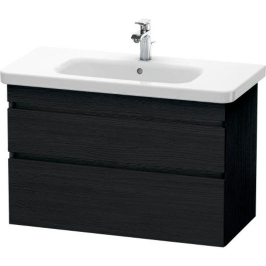 Duravit DuraStyle 37" x 24" x 18" Two Drawer Wall-Mount Vanity Unit in Oak Black (DS648201616)