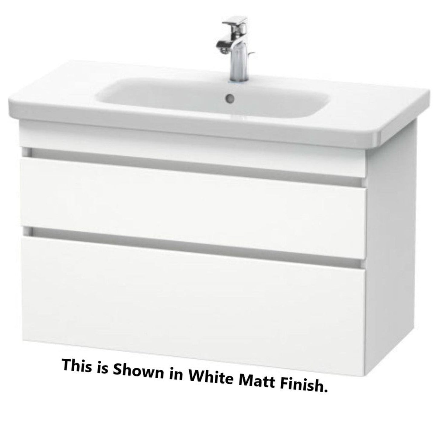 Duravit DuraStyle 37" x 24" x 18" Two Drawer Wall-Mount Vanity Unit in Pine Terra and White (DS648205118)