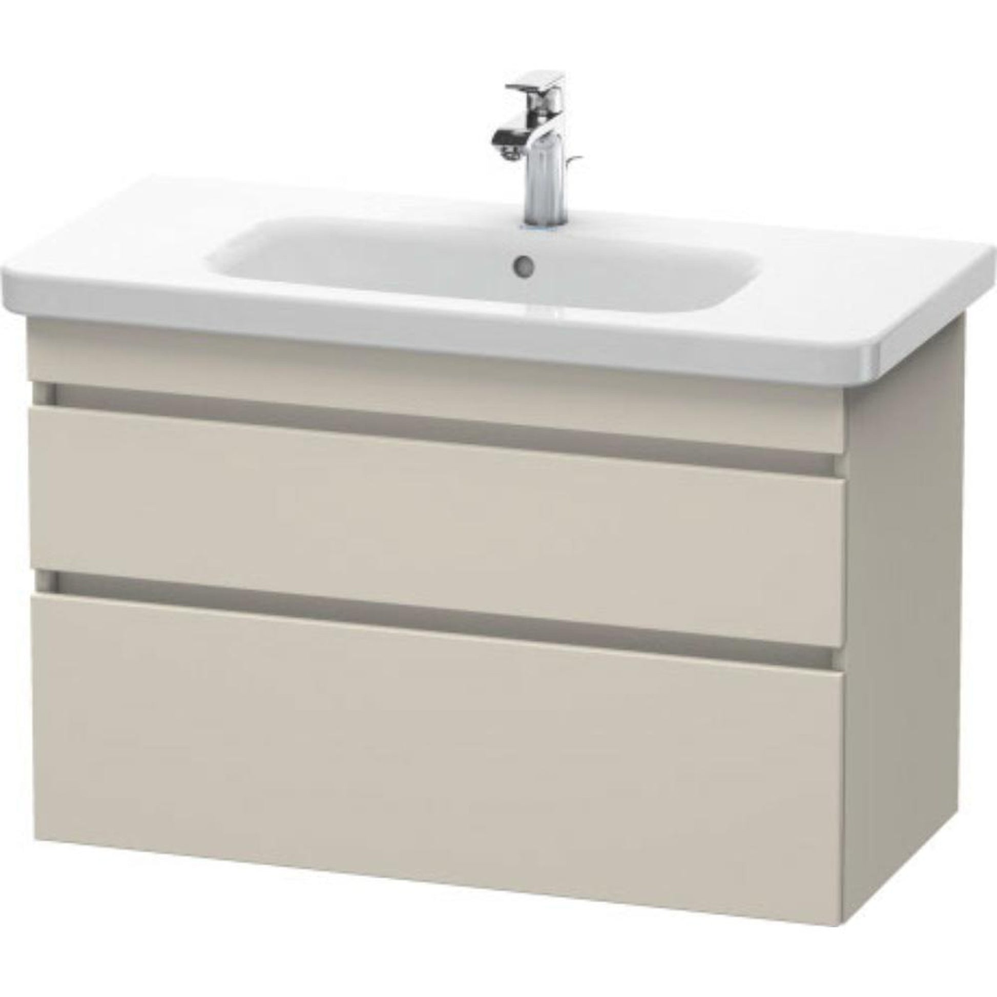 Duravit DuraStyle 37" x 24" x 18" Two Drawer Wall-Mount Vanity Unit in Taupe (DS648209191)