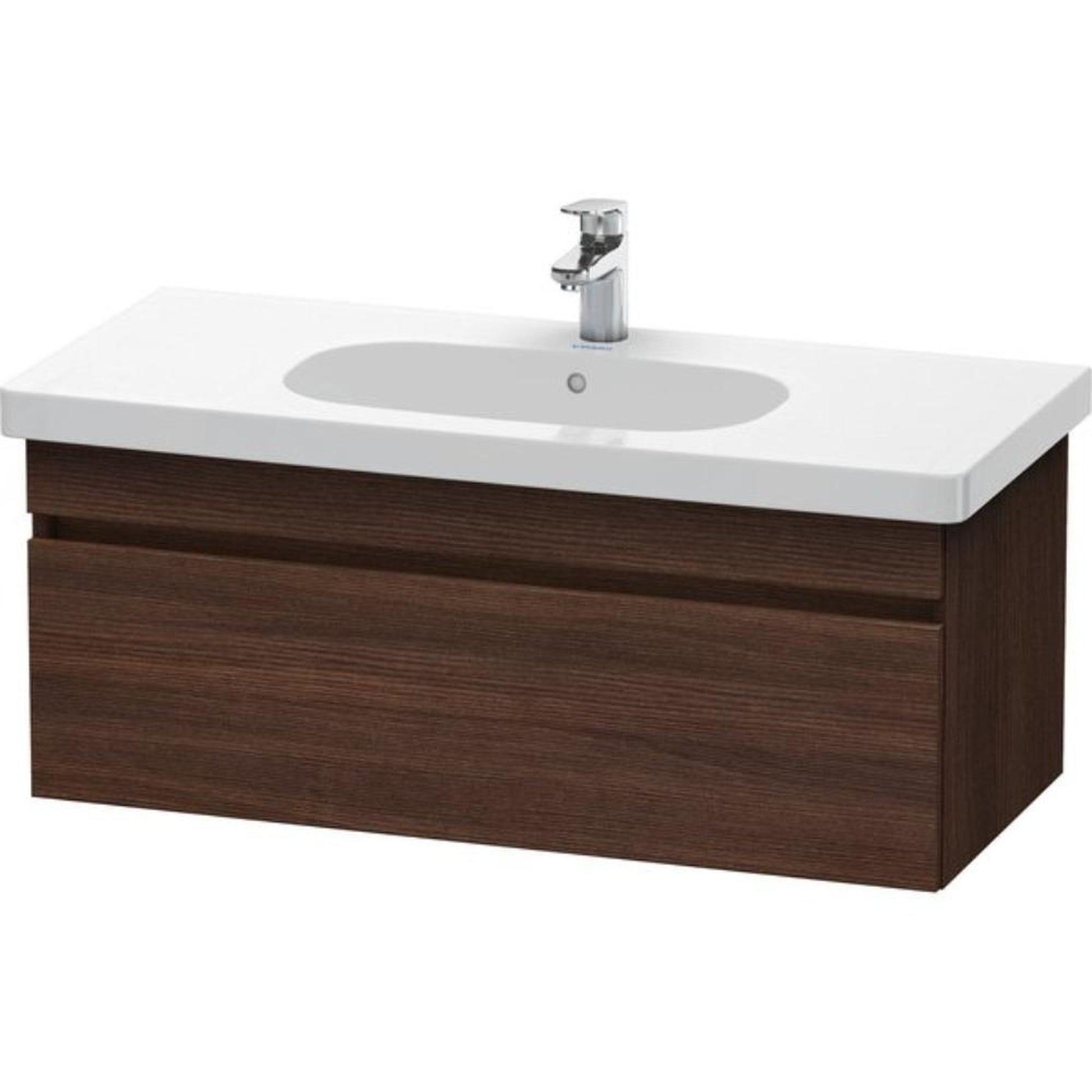 Duravit DuraStyle 39" x 16" x 18" One Drawer Wall-Mount Vanity Unit in Chestnut Dark (DS638505353)