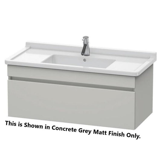 Duravit DuraStyle 39" x 16" x 18" One Drawer Wall-Mount Vanity Unit in Concrete Grey Matt and White (DS638900718)