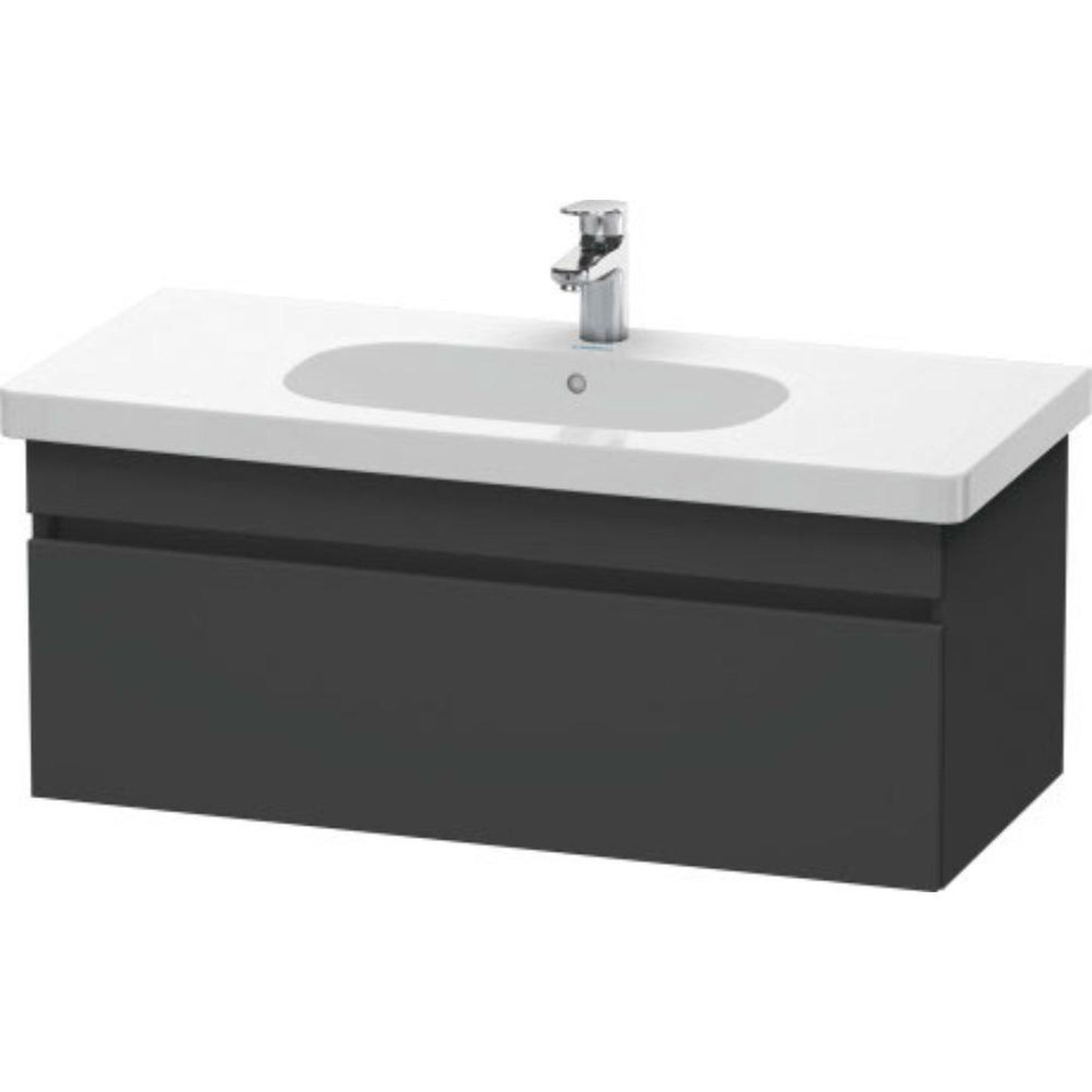Duravit DuraStyle 39" x 16" x 18" One Drawer Wall-Mount Vanity Unit in Graphite (DS638504949)