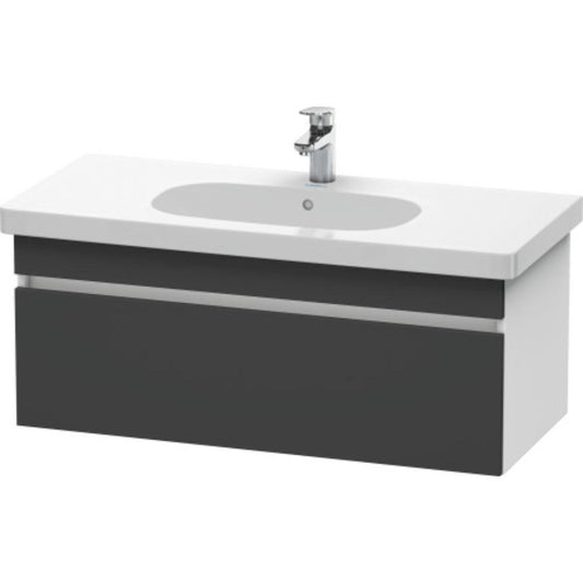 Duravit DuraStyle 39" x 16" x 18" One Drawer Wall-Mount Vanity Unit in Graphite and White (DS638504918)