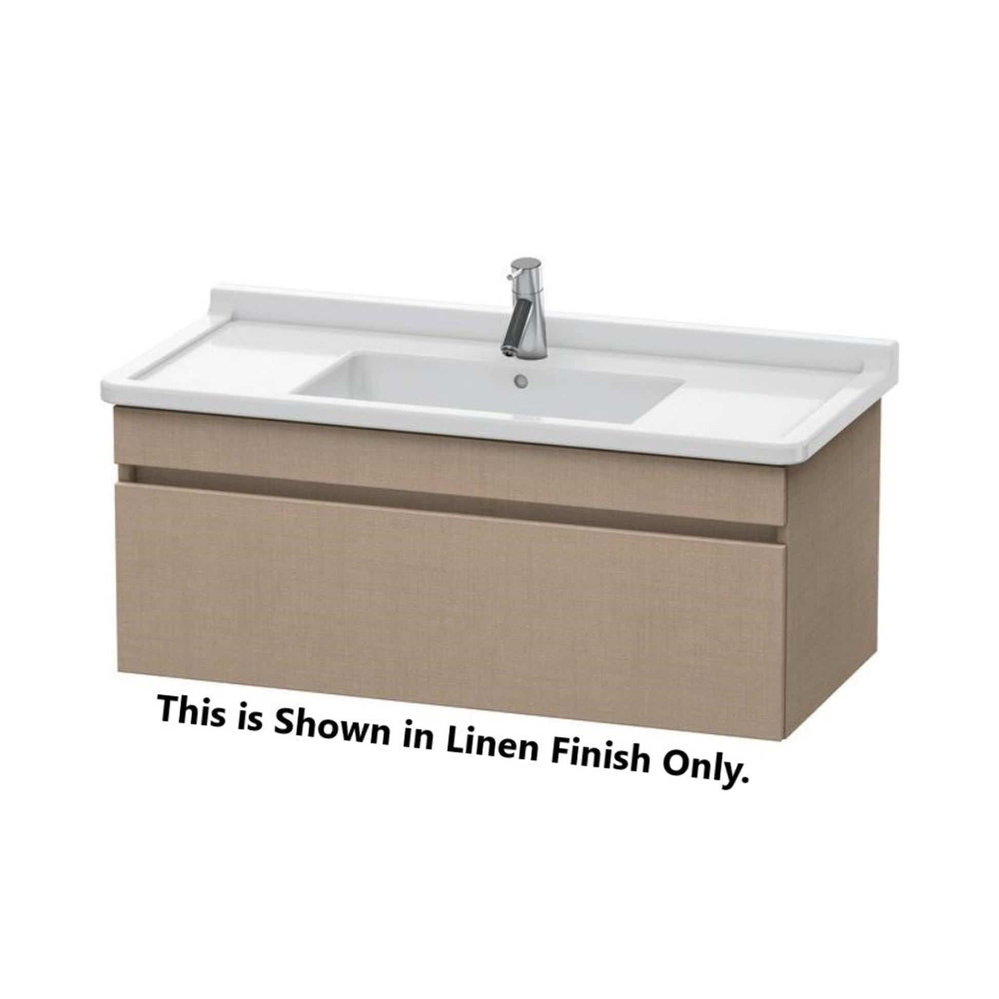 Duravit DuraStyle 39" x 16" x 18" One Drawer Wall-Mount Vanity Unit in Linen and Basalt (DS638907543)