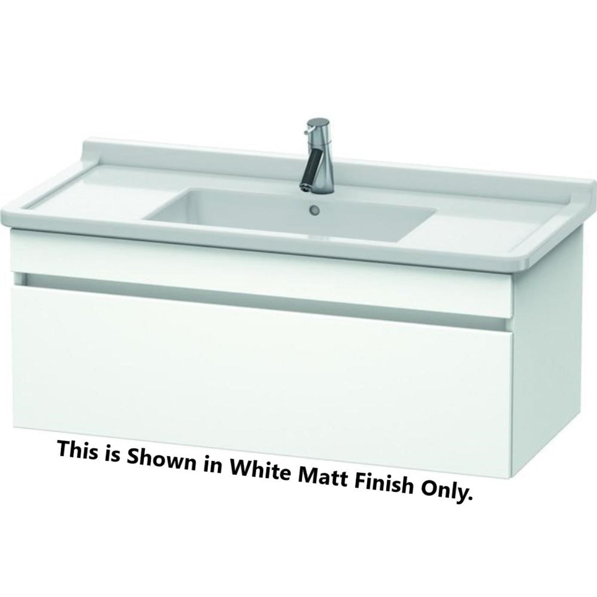 Duravit DuraStyle 39" x 16" x 18" One Drawer Wall-Mount Vanity Unit in Linen and White (DS638907518)