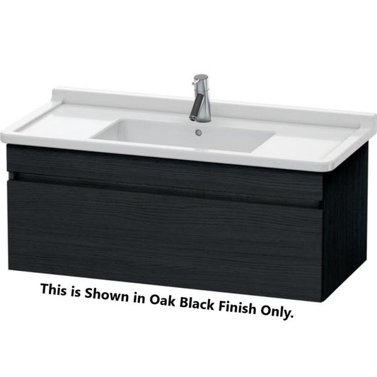 Duravit DuraStyle 39" x 16" x 18" One Drawer Wall-Mount Vanity Unit in Oak Black and White (DS638901618)
