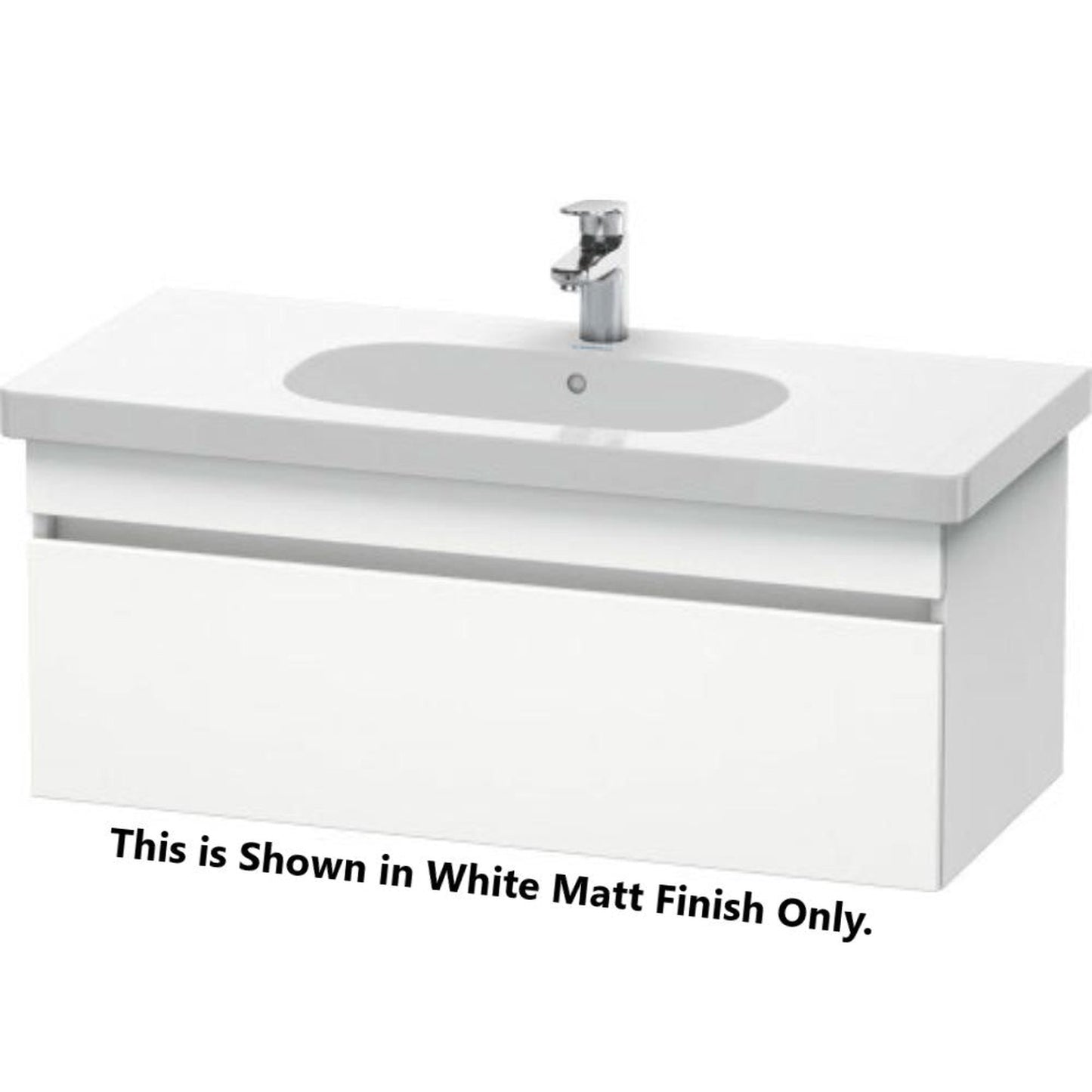 Duravit DuraStyle 39" x 16" x 18" One Drawer Wall-Mount Vanity Unit in Pine Terra and Basalt (DS638505143)