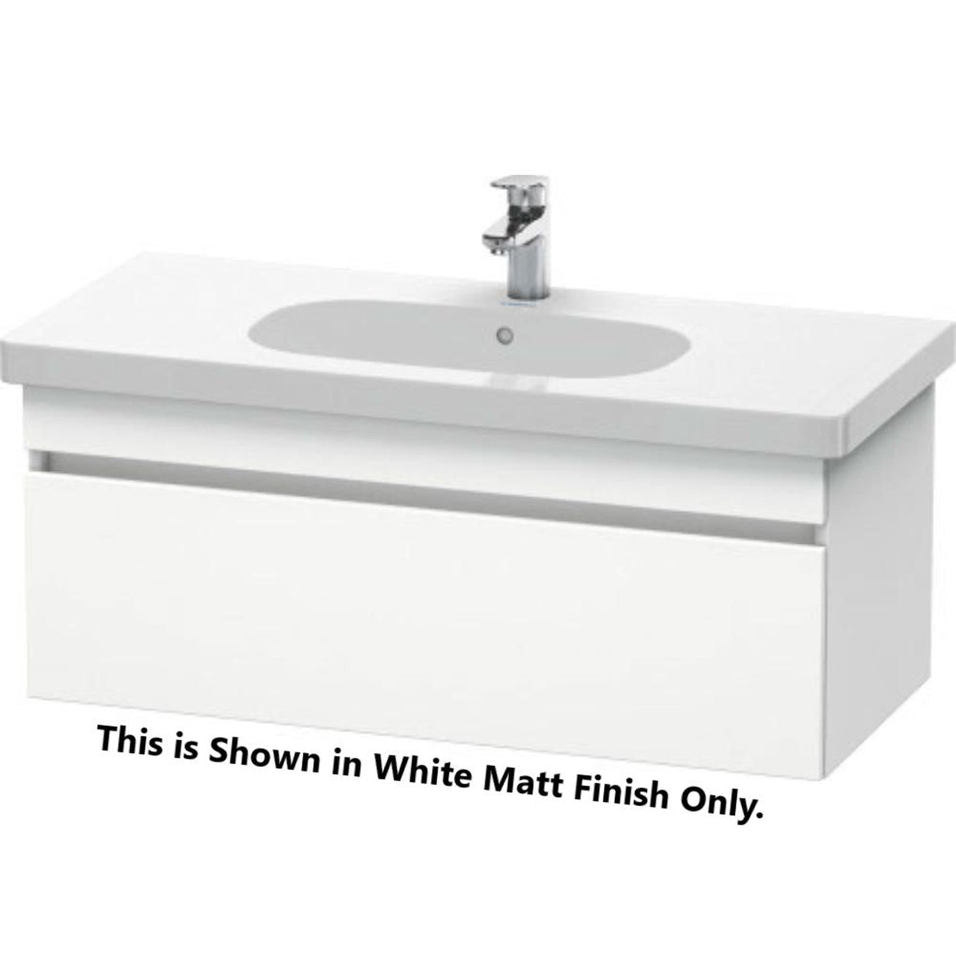 Duravit DuraStyle 39" x 16" x 18" One Drawer Wall-Mount Vanity Unit in Silver Pine and White (DS638503118)