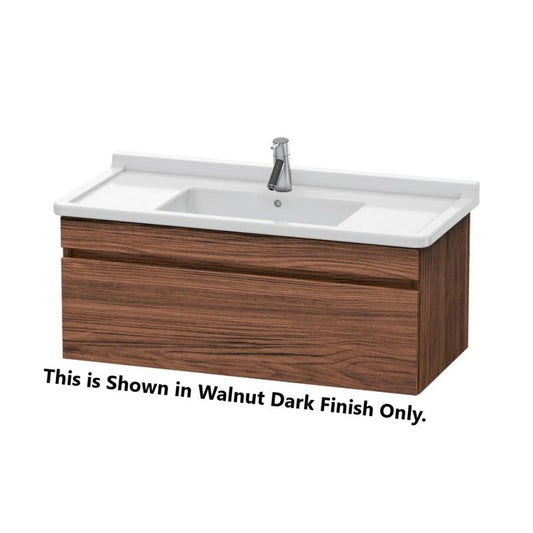 Duravit DuraStyle 39" x 16" x 18" One Drawer Wall-Mount Vanity Unit in Walnut Dark and White (DS638902118)