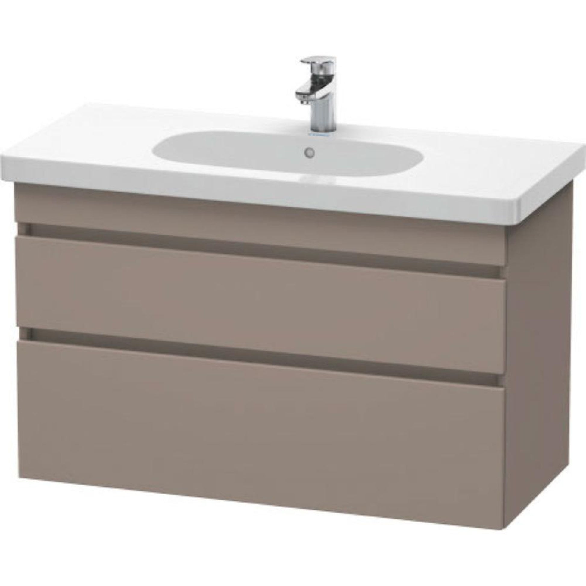 Duravit DuraStyle 39" x 24" x 18" Two Drawer Wall-Mount Vanity Unit in Basalt (DS648504343)