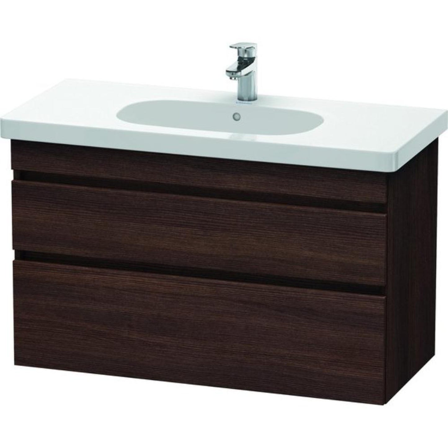 Duravit DuraStyle 39" x 24" x 18" Two Drawer Wall-Mount Vanity Unit in Chestnut Dark (DS648505353)