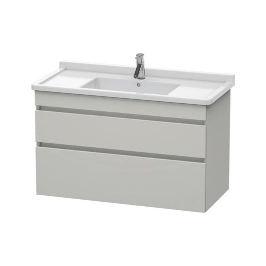 Duravit DuraStyle 39" x 24" x 18" Two Drawer Wall-Mount Vanity Unit in Concrete Grey Matt (DS648900707)