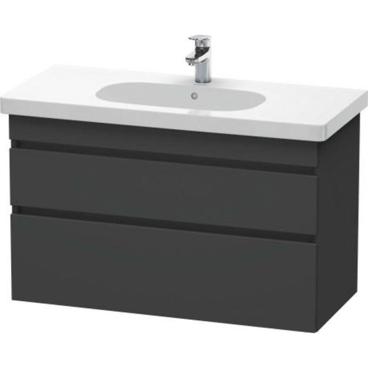 Duravit DuraStyle 39" x 24" x 18" Two Drawer Wall-Mount Vanity Unit in Graphite (DS648504949)