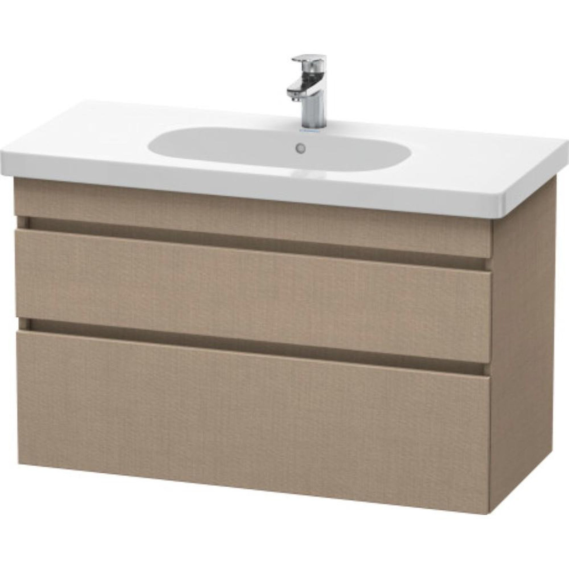 Duravit DuraStyle 39" x 24" x 18" Two Drawer Wall-Mount Vanity Unit in Linen (DS648507575)