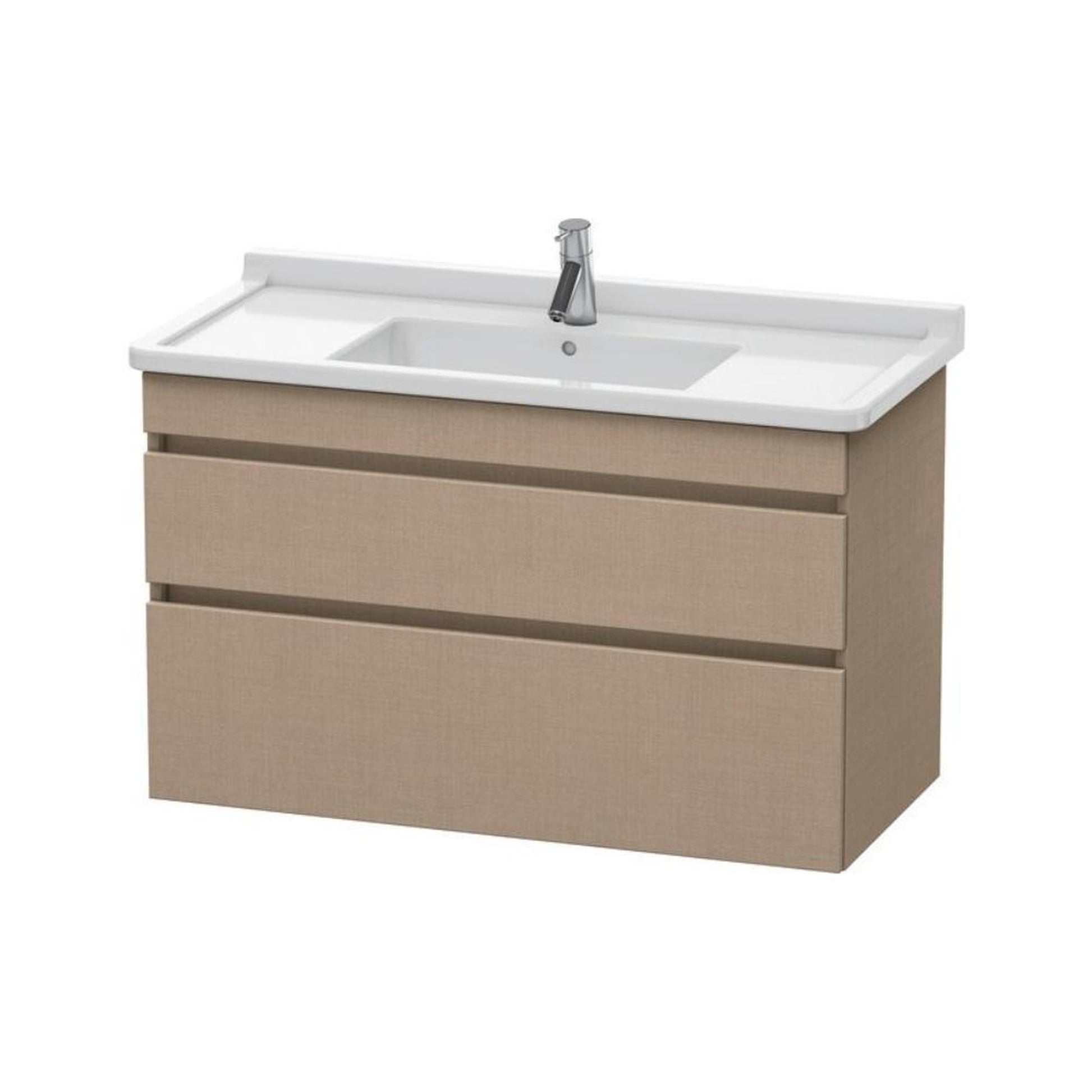Duravit DuraStyle 39" x 24" x 18" Two Drawer Wall-Mount Vanity Unit in Linen (DS648907575)