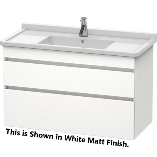 Duravit DuraStyle 39" x 24" x 18" Two Drawer Wall-Mount Vanity Unit in Linen and White (DS648907518)