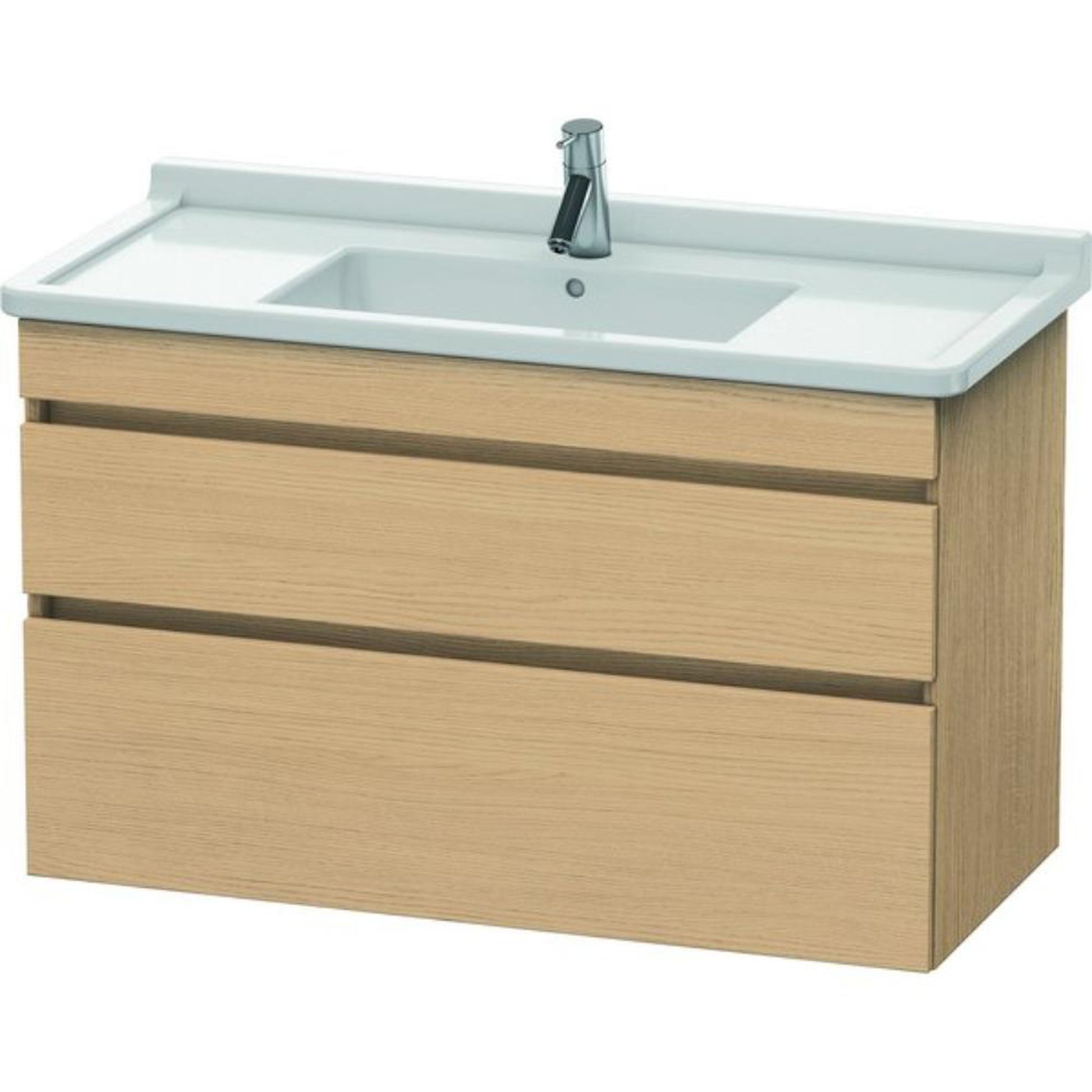 Duravit DuraStyle 39" x 24" x 18" Two Drawer Wall-Mount Vanity Unit in Natural Oak (DS648903030)