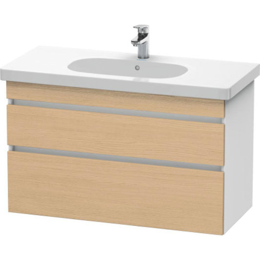Duravit DuraStyle 39" x 24" x 18" Two Drawer Wall-Mount Vanity Unit in Natural Oak and White (DS648503018)