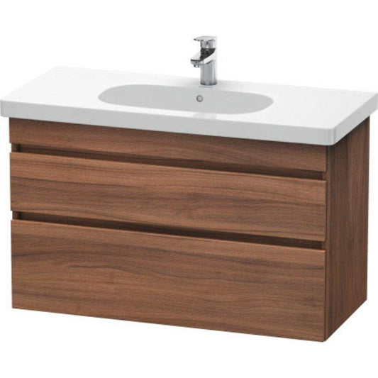 Duravit DuraStyle 39" x 24" x 18" Two Drawer Wall-Mount Vanity Unit in Natural Walnut (DS648507979)