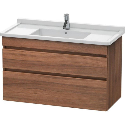 Duravit DuraStyle 39" x 24" x 18" Two Drawer Wall-Mount Vanity Unit in Natural Walnut (DS648907979)