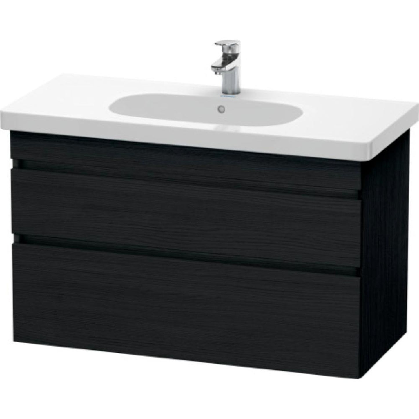 Duravit DuraStyle 39" x 24" x 18" Two Drawer Wall-Mount Vanity Unit in Oak Black (DS648501616)