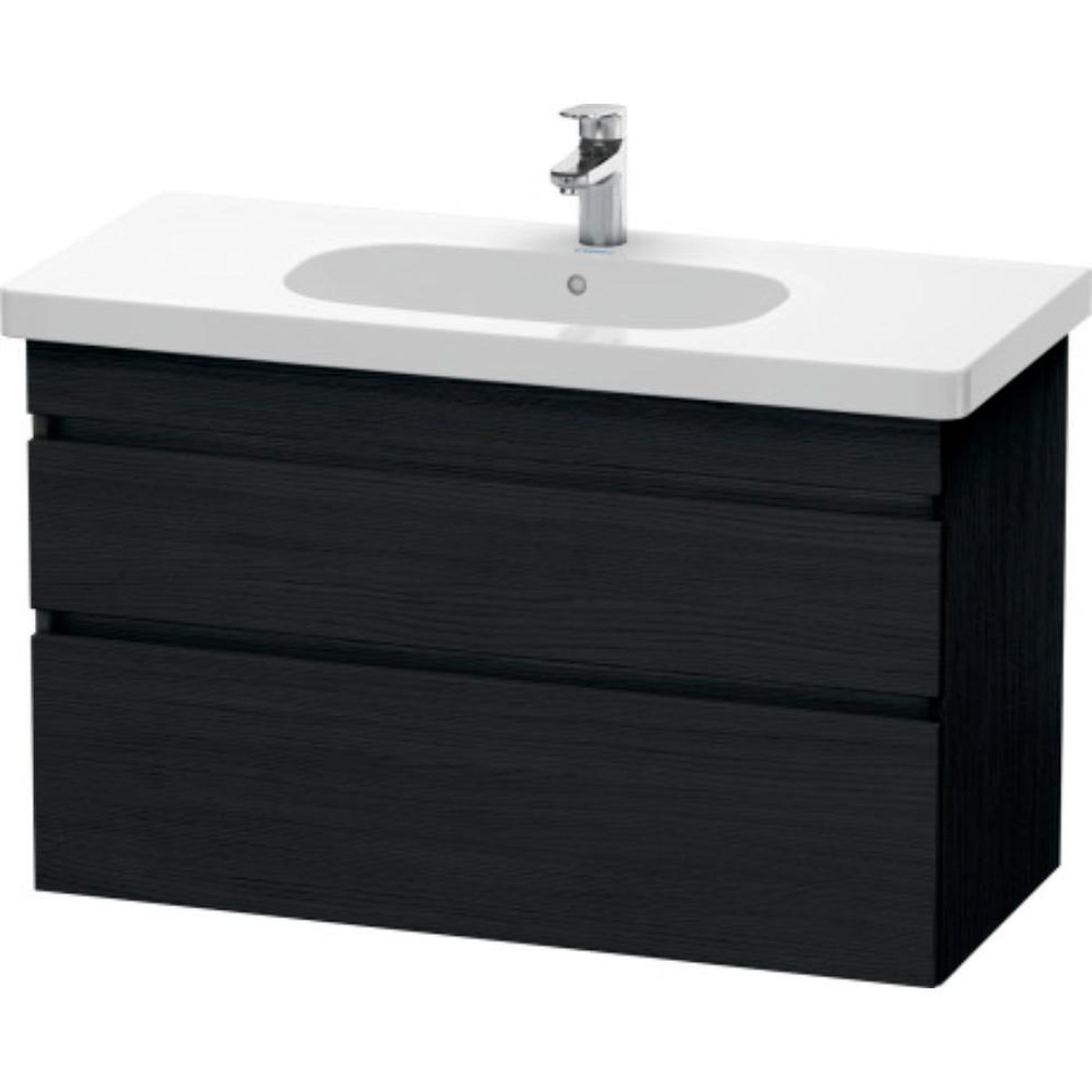 Duravit DuraStyle 39" x 24" x 18" Two Drawer Wall-Mount Vanity Unit in Oak Black (DS648501616)