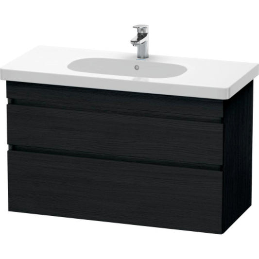 Duravit DuraStyle 39" x 24" x 18" Two Drawer Wall-Mount Vanity Unit in Oak Black (DS648501616)