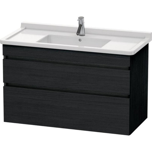 Duravit DuraStyle 39" x 24" x 18" Two Drawer Wall-Mount Vanity Unit in Oak Black (DS648901616)