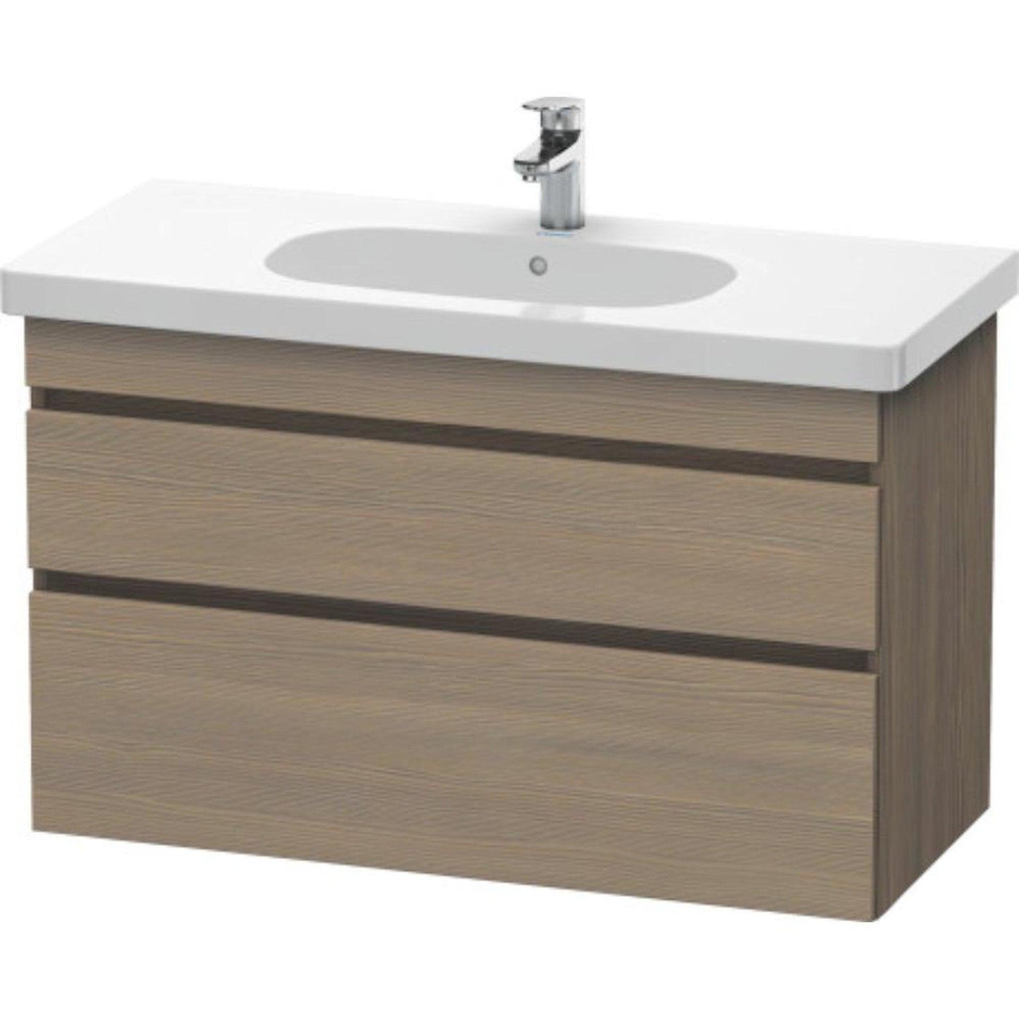 Duravit DuraStyle 39" x 24" x 18" Two Drawer Wall-Mount Vanity Unit in Oak Terra (DS648503535)