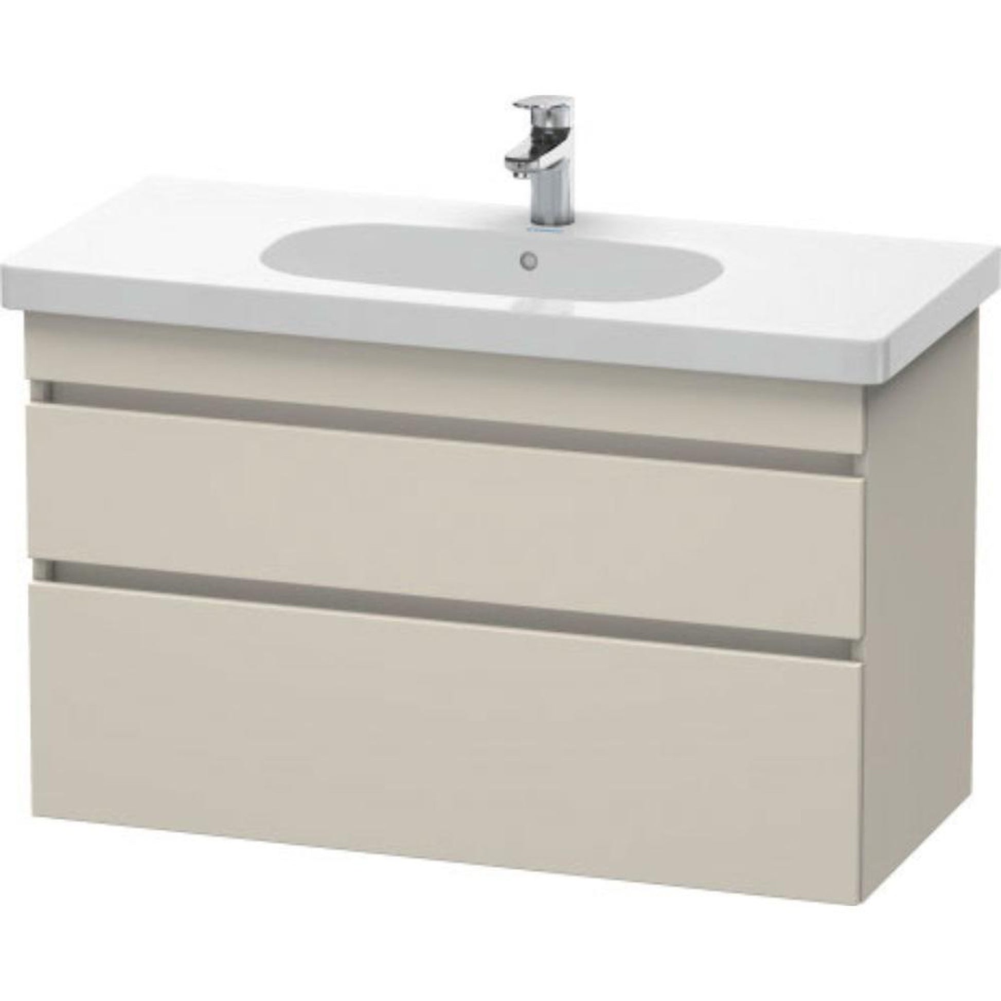 Duravit DuraStyle 39" x 24" x 18" Two Drawer Wall-Mount Vanity Unit in Taupe (DS648509191)