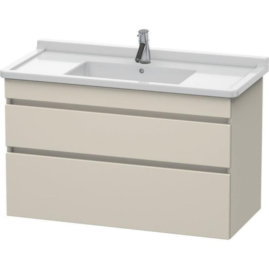 Duravit DuraStyle 39" x 24" x 18" Two Drawer Wall-Mount Vanity Unit in Taupe (DS648909191)