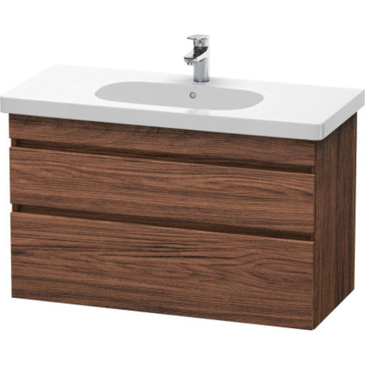 Duravit DuraStyle 39" x 24" x 18" Two Drawer Wall-Mount Vanity Unit in Walnut Dark (DS648502121)