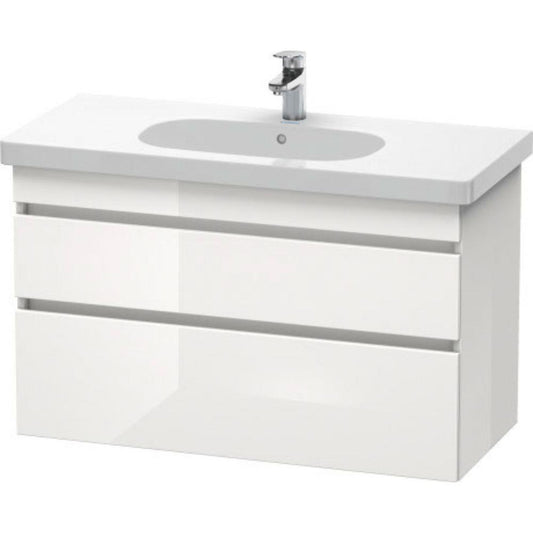 Duravit DuraStyle 39" x 24" x 18" Two Drawer Wall-Mount Vanity Unit in White High Gloss (DS648502222)