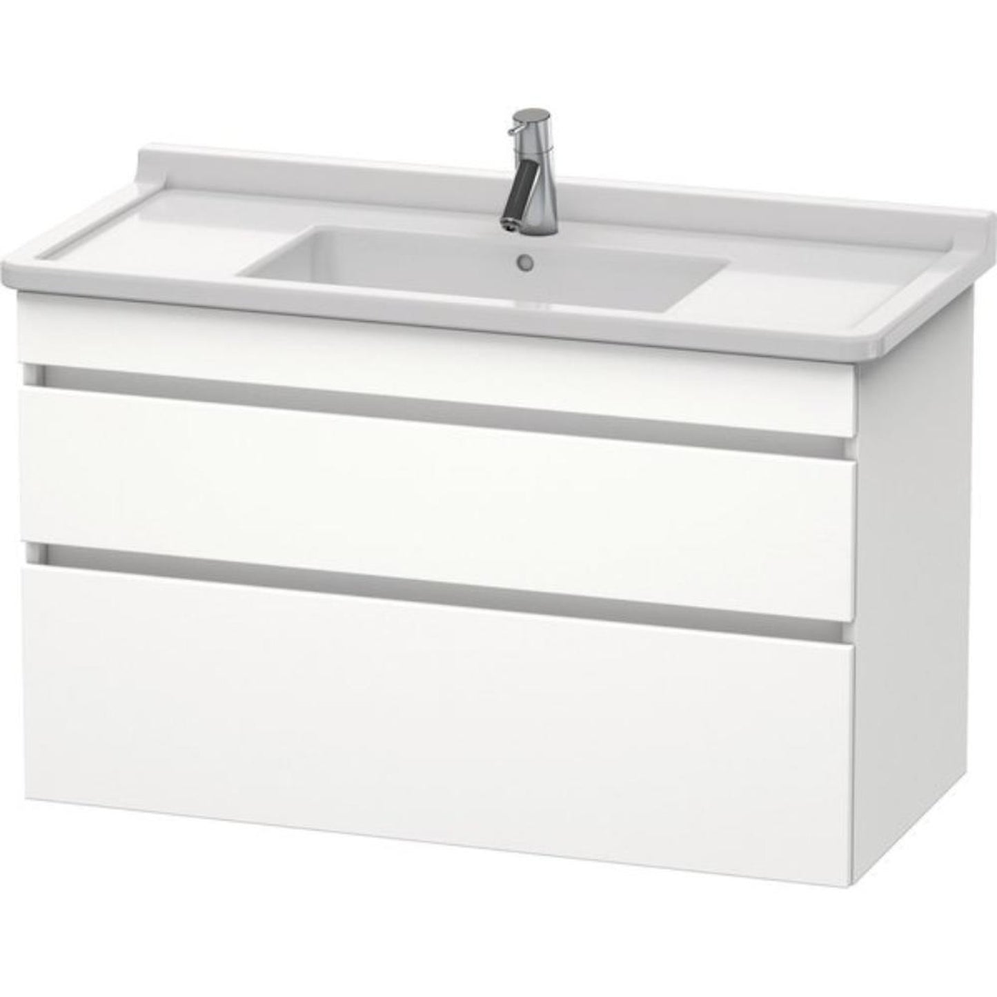 Duravit DuraStyle 39" x 24" x 18" Two Drawer Wall-Mount Vanity Unit in White Matt (DS648901818)