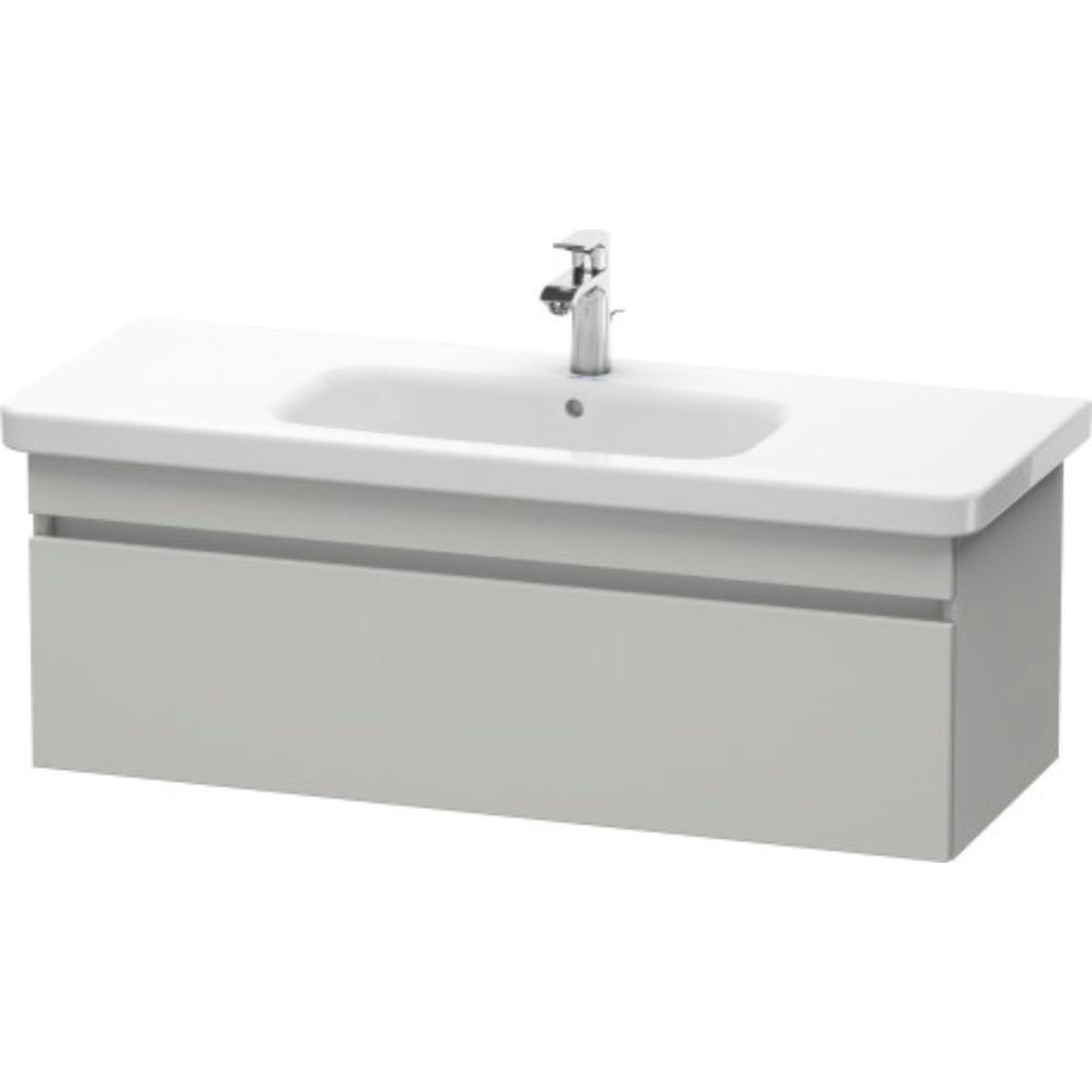 Duravit DuraStyle 44" x 16" x 18" One Drawer Wall-Mount Vanity Unit in Concrete Grey Matt (DS639500707)