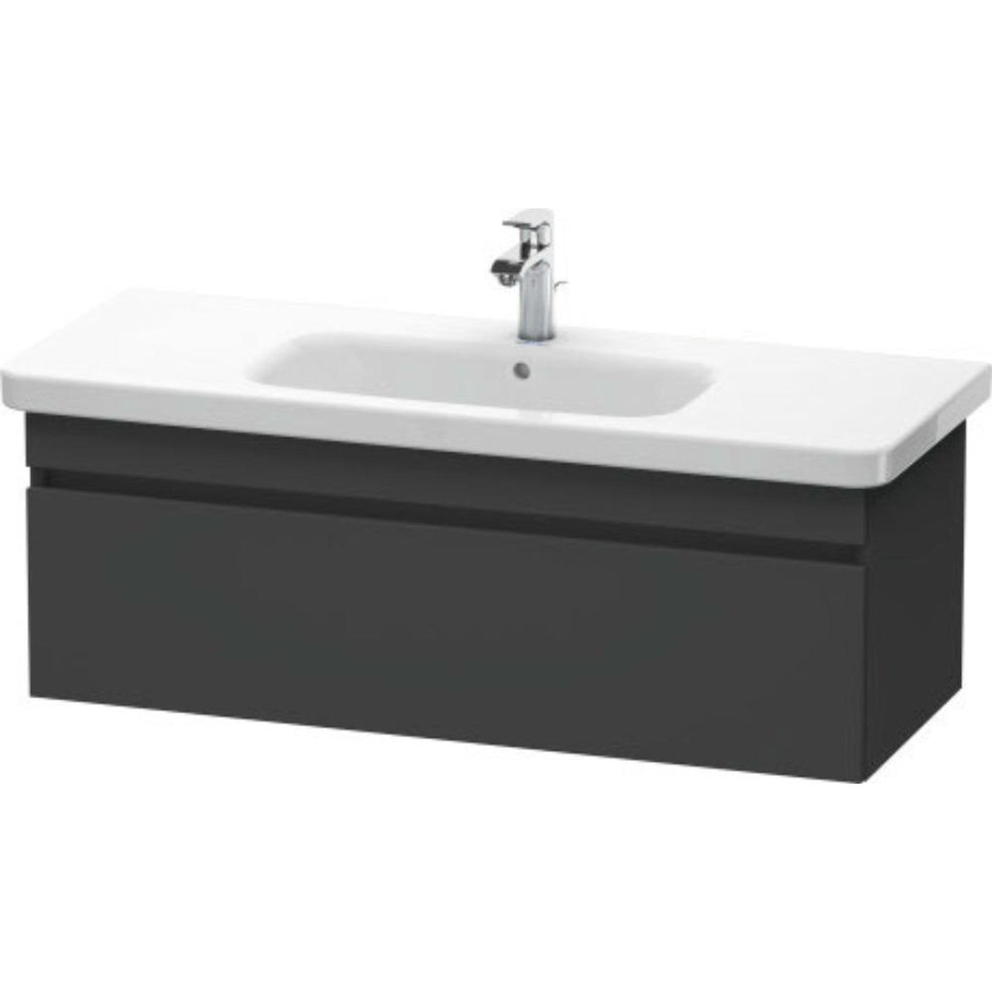 Duravit DuraStyle 44" x 16" x 18" One Drawer Wall-Mount Vanity Unit in Graphite (DS639504949)
