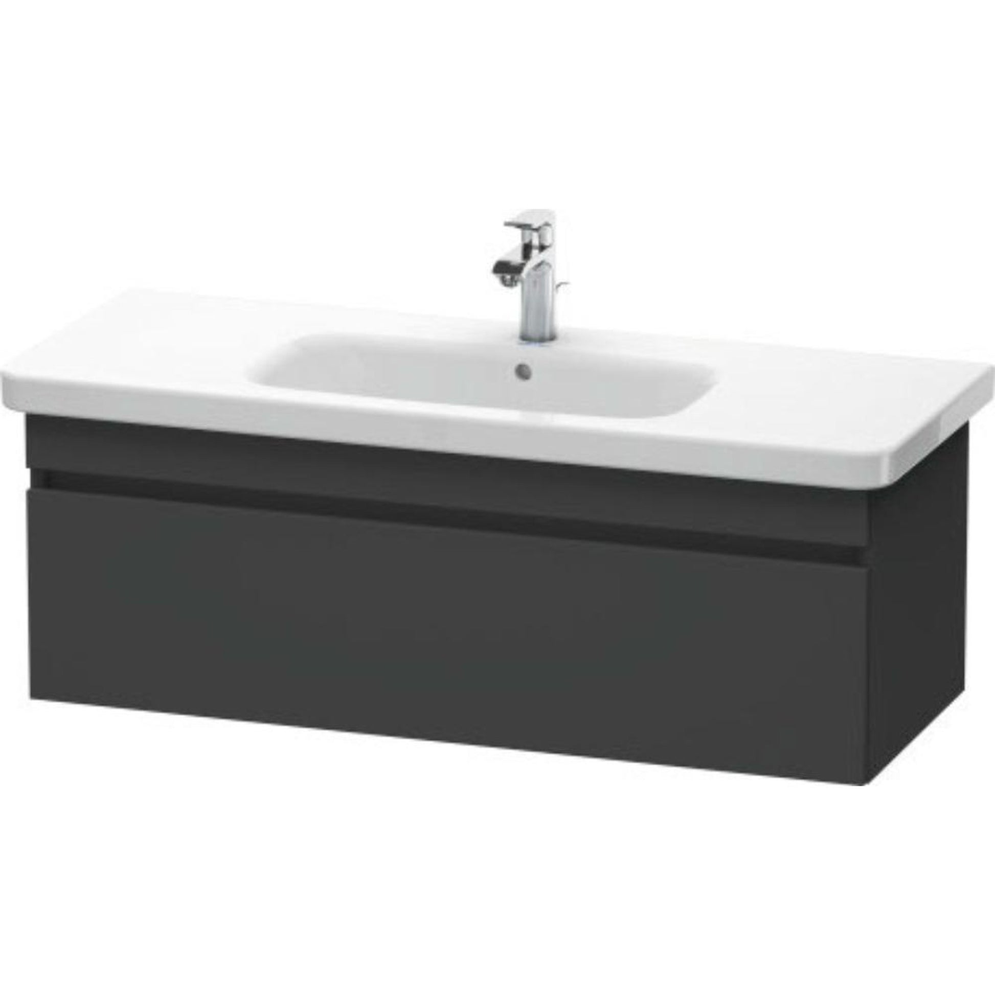 Duravit DuraStyle 44" x 16" x 18" One Drawer Wall-Mount Vanity Unit in Graphite (DS639504949)