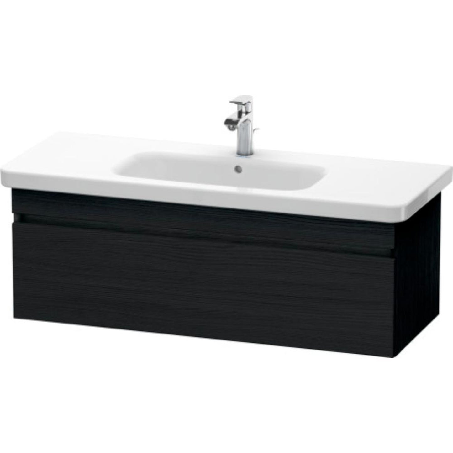 Duravit DuraStyle 44" x 16" x 18" One Drawer Wall-Mount Vanity Unit in Oak Black (DS639501616)
